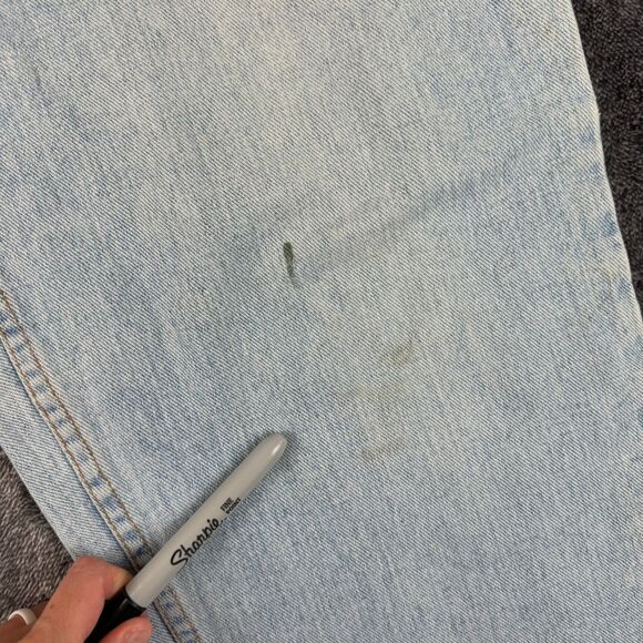 Vtg 90's Levi's 560 Light Blue Denim Jeans Baggy Men's 36X36(35X34.5) USA - Picture 3 of 13